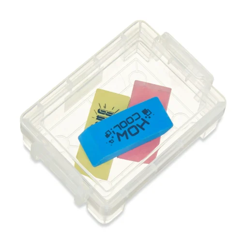 Gear Plastic Storage Box, Clear, 6 Count